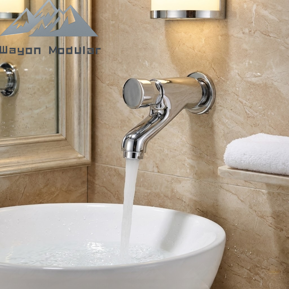 Wayon Water Saving Auto Shut Off Push Button Metering Tap Single Cold ...