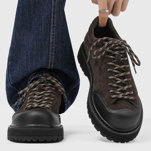 Chaussures de randonnée en daim pour hommes, style rétro Gorpcore, chaussures d'extérieur, embout contrasté, chaussures de marche décontractées, marron café - Product Image 3