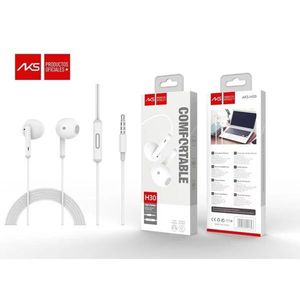 Auriculares con cable Aks H30 con micrófono compatibles con teléfonos inteligentes y portátiles - Product Image 1