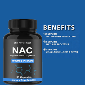 Cápsulas Veganas de N-Acetil L-Cisteína (NAC) de Marca Privada OEM, Apoyan la Salud Respiratoria y Mejoran la Inmunidad - Product Image 3