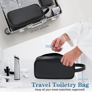 PU <strong>Leather</strong> <strong>Toiletry</strong> <strong>Bag</strong> PVC Travel Cosmetic Makeup Pack Pouch Waterproof PU Cosmetic Washing Unisex Storage Hanging <strong>Toiletry</strong> <strong>Bag</strong> - Product Image 4