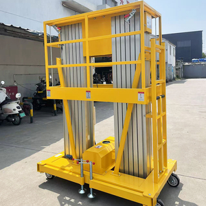 Plateforme élévatrice électrique hydraulique à 4 roues en alliage d'aluminium GTWY, <span class=keywords><strong>prix</strong></span> d'usine, <span class=keywords><strong>8</strong></span> mètres, 10 mètres, 12 mètres - Product Image 3