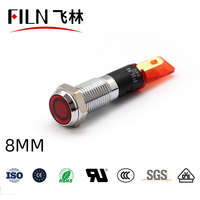 Clignotants LED métalliques pour moto FILN 8mm, 4 pièces, 12V 24V, IP67, durables, CE TUV