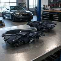 Phares à LED matriciels 2019-2024 pour Audi A6 C8, boîtier noir, clignotants dynamiques, style usine, mise à niveau des phares