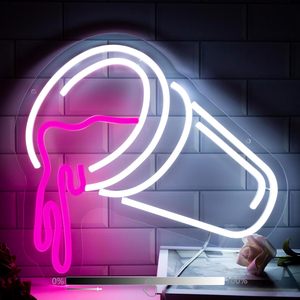 Enseigne <span class=keywords><strong>Néon</strong></span> Double Tasses Dimmable <span class=keywords><strong>Rose</strong></span> LED Lumières Décoration Murale Bar Man Cave Neon Light Signs Bedroom Pub Bar Accessories Neon - Product Image 1