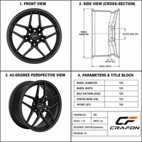 Jantes forgées CF Matte Bronze 20 21 22 pouces 5*130 PCD compatibles avec Porsche Taycan Sport Turismo usinées sur mesure ODM