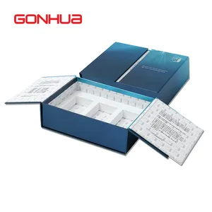 GONHUA Emballage de marque personnalisé Boîte à tiroir avec logo Boîte d'emballage pliable en carton de luxe fantaisie magnétique en papier rigide pour cadeau de luxe