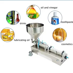 Máquina de enchimento de pasta de molho de tomate para garrafa de água de cabeça única/dupla