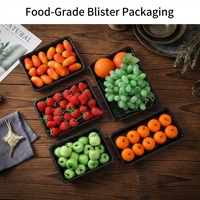 Barquettes en PP personnalisées, barquettes jetables pour aliments, barquettes en plastique pour aliments, épaisseur 1 mm, portables, pour l'emballage de bœuf cru, de steak, de viande fraîche