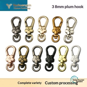 Cierre Giratorio de Alta Calidad con Forma de Flor de 13 mm, Accesorios de Aleación de Zinc para Bolsos, Gancho de Seguridad para Bolsos, Marca EH, Modelo S0002 - Product Image 3