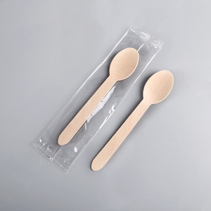 Nhà Hàng Phân Hủy Sinh Học Sinh Thái Thân Thiện Cổ Điển Gỗ Muỗng Nĩa Dao Dao Kéo Đặt Dùng Một Lần Bằng Gỗ Dao Kéo Cho Thực Phẩm - Product Image 1