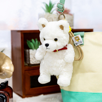Gantungan Kunci Boneka Anjing Kecil Custom, Boneka Plush Lembut, Hadiah Anak, Liontin Mini, Mainan Hewan Boneka Isi Lembut Lucu