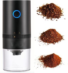 Mini Molinillo de Café Inalámbrico de Acero Inoxidable, Portátil, Recargable por USB, para Granos de Café, Uso Doméstico y en el Automóvil - Product Image 1