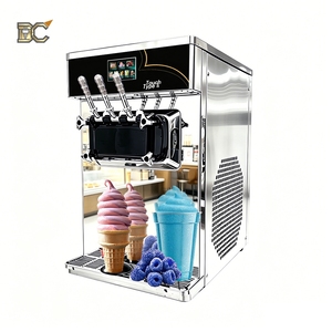 Machine à glace molle de table 690Pcs/H, 3 saveurs, Sapceman, pour yaourt glacé, usage commercial, avec pompe à air, pour équipement de chariot alimentaire - Product Image 1