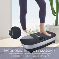 Máquina de vibración de cuerpo entero personalizada, diente azul, 180W con mango, 6 modos, máquina vibradora, placa de vibración de Fitness
