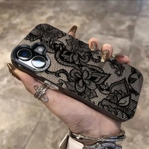 Funda para Teléfono Móvil con Diseño de Encaje Floral, Antihuellas, Electrochapada, Estilo Ins, para <span class=keywords><strong>iPhone</strong></span> 17/15/14/13/<span class=keywords><strong>11</strong></span> <span class=keywords><strong>Pro</strong></span> Max/16 <span class=keywords><strong>Pro</strong></span> - Product Image 4