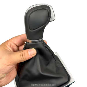 Nouveau pommeau de levier de vitesses en cuir noir personnalisé pour Volkswagen <span class=keywords><strong>Golf</strong></span> <span class=keywords><strong>7</strong></span> (MK7) GTI, y compris le kit de manchon de levier de vitesses - Product Image 5