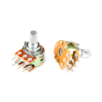 Potentiomètre double WH148 1K 2K 5K 10K 20K 50K 100K 500K Ohm B1K B2K B5K B10K B20K B50K B100K B500K 6 broches 15mm