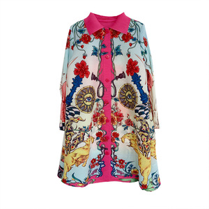 Vestido de manga plisado Miyake con estampado de longitud media, que estiliza y rejuvenece, para madre, nueva colección otoño 2026 - Product Image 5