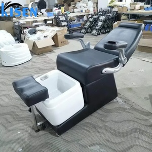 Kisen Vente en gros de fauteuils de pédicure électriques inclinables en cuir de haute qualité, personnalisables en noir, blanc, marron, rouge, or, rose, pour homme - Product Image 5