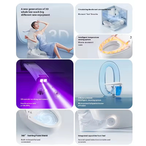 Tự động tự làm sạch thông minh nhà vệ sinh thông minh cảm biến chân S-trap CHẬU VỆ SINH điều khiển từ xa WC vệ sinh phòng tắm sử dụng kéo dài bát - Product Image 2