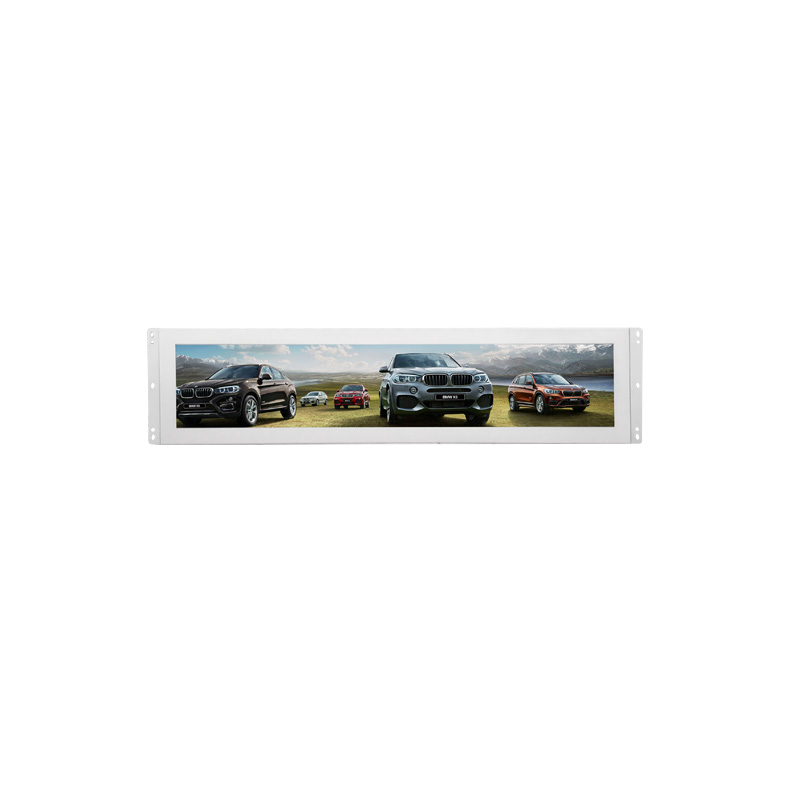 White Displayer Market Shelf bar Window Product Show Slim Narrow Screen for Bank, Post and Telecommunications, Taxation, Airport
