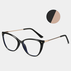 Gafas de Ojo de Gato 87008 con Montura TR90, Anti Luz Azul, para Mujer, con Patillas de Resorte, Puente Mediano y Lentes AC - Product Image 1