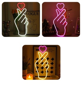 Letrero de neón Led con luz para dedo, corazón, berenjena, cereza, barra, Nube arcoíris, niño, niña, estrella, Hola para tienda, fiesta, boda, regalo de Navidad para niños - Product Image 6