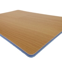 Revêtement de sol en PVC en rouleau pour terrain de basket intérieur, design moderne, antidérapant, installation par collage, surface imitation bois, pour écoles