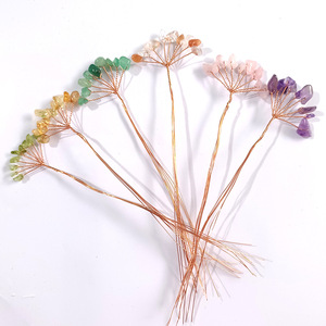 <b>Crystal</b> Money <b>Tree</b> With Copper Wire Irregular Bouquet Diy Ornament Accessories Handmade Semi Finished Products - Product Image 1