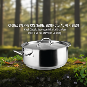 Pentola Chef Classic con coperchio in acciaio inossidabile da 3 litri per cottura su fornello - Product Image 3