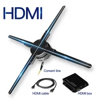 Ventilateur LED holographique 3D HDMI-Fibre de 65 cm le plus performant avec transmission de signal en temps réel pour les réunions et les jeux interactifs