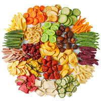 Collations asiatiques 250G Bouteille en plastique Aliments secs Fruits mélangés lyophilisés Kiwi Fig Banane Fraise Dattes rouges pomme Fruits mélangés lyophilisés