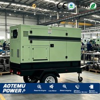 Générateur diesel de type remorque 300 kVA, tension 480 V, surveillance à distance ComAp, auvent étanche pour alimentation temporaire d'usine