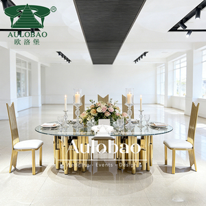 Luxurious Design Stainless Steel Wholesale Wedding <b>Table</b> and Chairs - Product Image 5
