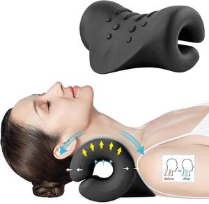 2022 Relaksasi Leher dan Bahu, Alat Traksi Serviks Portabel Peregang Leher, Korektor Postur Leher Bantal Chiropractic - Product Image 1