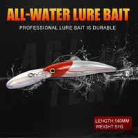 Leurre Minnow coulant en ABS, flottant, pour pêche en eau profonde, pour Marlin, Poisson-chat, Brochet, Carpe, Bar, Saumon, eau douce et eau salée, appât nageur