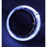 Kit de phares LED Angel Eyes Halo Rings 5D optiques IDISON LR30 3,0 pouces avec cache en ABS et lentille de projecteur pour mise à niveau des phares de voiture, SUV et camion