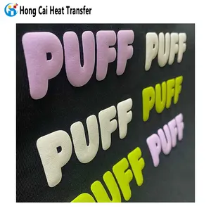 Hongcai 3D Puff in chuyển tùy chỉnh Puff truyền nhiệt Vật liệu in bọt truyền nhiệt vintl CuộN