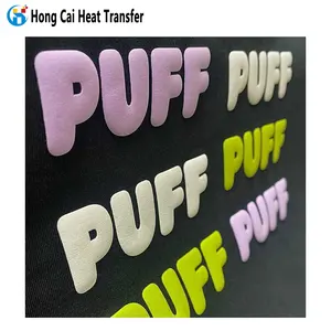 Hongcai 3D puf baskı transferleri özel puf ısı transfer baskı malzemeleri köpük ısı transferi vintl rolls