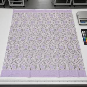 Tissu en dentelle guipure 100% coton, doux et respirant, bord festonné picot, motif floral 3D, tissu en dentelle bohème pour robe de mariée - Product Image 4