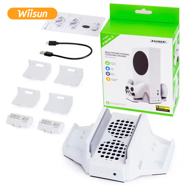 TYX-0663 Vertical Cooling Fan Charger Dock Console Bracket Stand for Xbox Series S Game Accessories