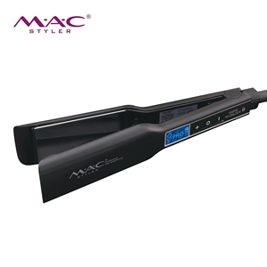 Placa ancha salón belleza <span class=keywords><strong>titanio</strong></span> hierro plano alisado estilo pantalla LCD pantalla táctil <span class=keywords><strong>profesional</strong></span> alisador de pelo - Product Image 2