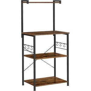 Étagère de cuisine à 3 niveaux, écologique, multifonctionnelle, support pour micro-ondes avec roulettes, étagères en fil chromé, rangement utilitaire en métal - Product Image 4