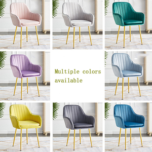 Chaises de salle d'attente vertes bon marché, fauteuil de salon en velours, chaise commerciale pour salon de maquillage - Product Image 3