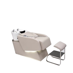 Unidad de lavado de cuenco de champú de peluquería de diseño moderno de alta calidad Silla de lavado de cabello con luz LED con unidades de retrolavado - Product Image 4