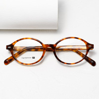 Gafas de Acetato Retro de Moda, Montura Ovalada Pequeña para Hombre y Mujer, Ópticas