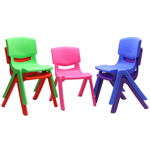 Silla Escolar Moderna de Plástico Verde 380x400x460mm, Muebles Resistentes para Niños para Uso en el Aula - Product Image 2