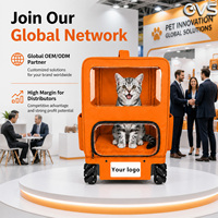 Poussette pour animaux de compagnie OVS détachable, durable, légère, stable, avec suivi automatique et télécommande