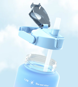 Bouteille d'eau motivante 3 en 1 2000 ml 750 ml 300 ml Ensemble <span class=keywords><strong>de</strong></span> 3 bouteilles d'eau en plastique pour <span class=keywords><strong>la</strong></span> salle <span class=keywords><strong>de</strong></span> sport et les sports avec marqueur <span class=keywords><strong>de</strong></span> temps - Product Image 3